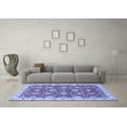 thumbnail image 3 of Ahgly Company Machine Washable Indoor Rectangle Oriental Blue Traditional Area Rugs, 5' x 7', 3 of 4