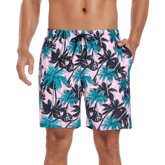 RELLECIGA Men's Swim Trunks Quick Dry Board Shorts with Pockets Bathing Suits