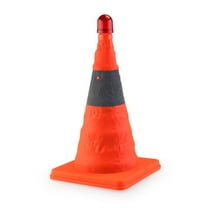 FELTECHELECTR 1Pcs Reflective Traffic Cone with LED Technology for Night Use 11.8*9.4*2in