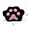 thumbnail image 2 of Cute Cat Paw Shape Crossbody Handbag Plush Shoulder Bag Purse with Chain Strap,Black, 2 of 4