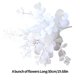 thumbnail image 2 of Flor artificial 4 ramas Flor falsa con hojas Oficina en casa Fiesta de bodas Decoración floral artificial, Blanco kenally HA6518-03B, 2 of 6