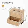 thumbnail image 2 of Ktaxon Wood Rattan 2-Drawer Lateral File Cabinet with Lock for Home Office, Lockable Filing Cabinet with Rustic Metal Handles, Oak, 2 of 8