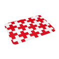 thumbnail image 5 of Salouo Red Cross 1 Pattern Outdoor Indoor Sturdy Doormats 16’’×24’’, Anti Fatigue Soft Flannel Thick Door Mat,Non-Slip Rectangle Rug Cushion, 5 of 7