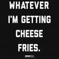 thumbnail image 2 of Girl's Mean Girls Whatever I’m Getting Cheese Fries Quote Graphic Tee Black Small, 2 of 4