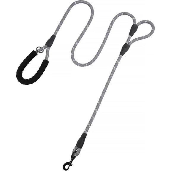 GASTROPOD Reflective Xs Rope Dog Leash 6/10/15Ft for Small Dogs Cat Up to 15Lbs | 1/5" Ultra-Thin Lightweight Puppy Leash for Walking Training Yard Playing Chihuahua Yorkie Tiny Breed Dog Lead