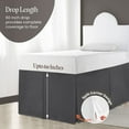 thumbnail image 4 of CCNY Dorm Room Bed Skirt Pleated Pattern 100% Microfiber Dark Gray Full XL 32" Drop Length Dorm Bed Skirts, 4 of 6
