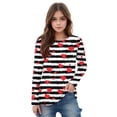 thumbnail image 2 of Meichang Girls Valentine Tees Long Sleeve Crew Neck Blouses Heart Print Holiday Tops Cute Valentine Shirts, 2 of 8