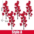 thumbnail image 3 of 50/5 piezas de ramas de bayas artificiales de Navidad, plantas falsas, tallos de bayas, coronas de bricolaje, adornos para árbol de Navidad, decoración para fiesta de Año Nuevo, 3 of 5