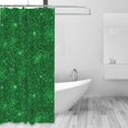 thumbnail image 2 of Shower Curtain, Green lightning Glitter C Waterproof Fabric Plastic Shower Curtain, Drying Fast Bathroom Curtain with 9 Buttonholes, Ruffle Shower Curtain 60x72in, 2 of 8