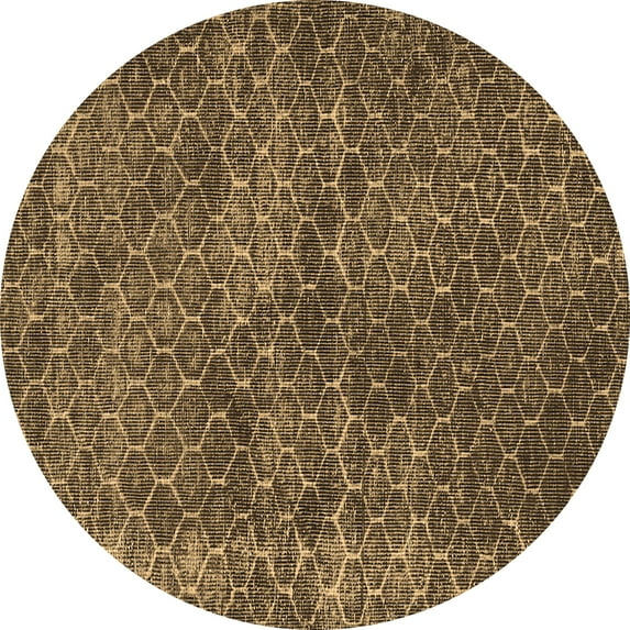 Ahgly Company Indoor Round Persian Brown Bohemian Area Rugs, 8' Round