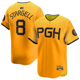 thumbnail image 1 of Uniforme de béisbol clásico de marca compartida de los Pittsburgh Pirates Willie Starger Golden City, camiseta de béisbol bordada con número de estrella.-XXXL, 1 of 2