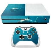 MightySkins MIXBONES-Shark Skin Decal Wrap for Microsoft Xbox One S - Shark