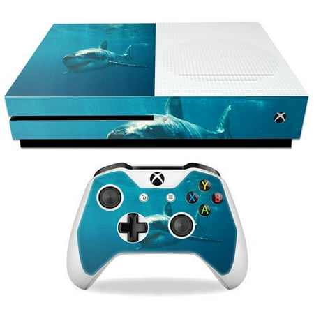 MightySkins MIXBONES-Shark Skin Decal Wrap for Microsoft Xbox One S - Shark