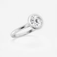 thumbnail image 2 of Ariana Jewel 14k White Gold Plated Ring for Her - 1.4 Ct Brilliant Round Cut White Diamond Ring - Classic Engagement Bezel Set Ring for Women's - Anniversary Solitaire Ring for Women's, 2 of 3