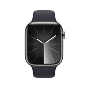 Apple Watch Series 9 With Blood Oxygen. GPS + Cellular 45mm Graphite Stainless Steel Case with Midnight Sport Band - M/L.