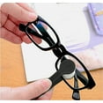thumbnail image 6 of LNGOOR 2 Pcs Mini Sun Glasses Eyeglass Microfiber Spectacles Cleaner Soft Brush Cleaning Tool Mini Microfiber Glasses Eyeglasses Cleaner Cleaning Clip (Black), 6 of 6