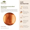 thumbnail image 5 of Round Classic Acacia Wood Salad Plate 4-Pack, 5 of 5
