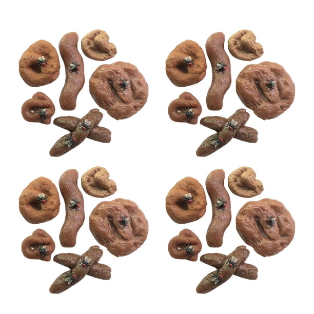 24pcs Simulación Poop Toy Realistic Poo Juguetes Día de April Fool Tricky Props