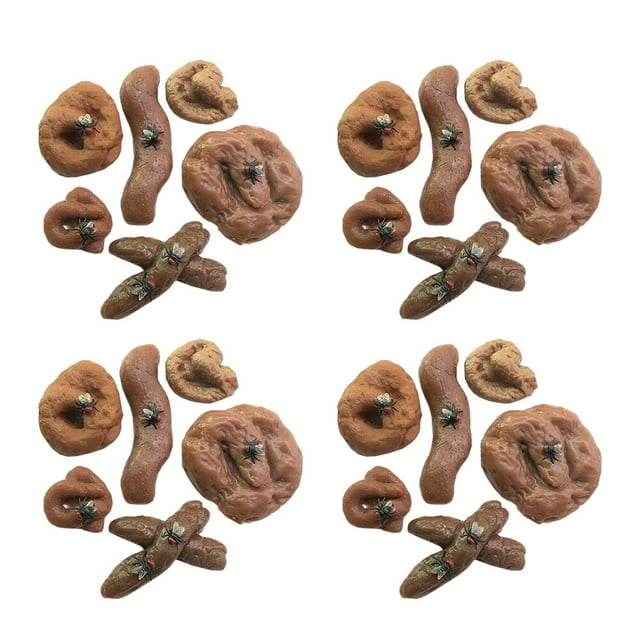 24pcs Simulación Poop Toy Realistic Poo Juguetes Día de April Fool Tricky Props