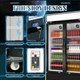thumbnail image 4 of Chingoo 38'' Commercial Drink Refrigerator, 17.1 Cu.Ft Upright Beverage Display Refrigerator with 2 Glass Doors and Light Box-Black, 4 of 9