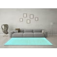 thumbnail image 3 of Ahgly Company Indoor Square Solid Light Blue Modern Area Rugs, 5' Square, 3 of 4