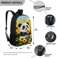 thumbnail image 3 of Jeiento Panda 4Pcs Kids Bookbag Set for Boys School Backpack with Lunch Box and Pencil Case Water Bottle Holder Sunflower Elementary School Bag for Kids Girls Back To School Bags Daypack Satchel, 3 of 7