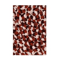 Canvas Wall Art - Treechild 'Red Beige Brown Dots Pattern' Wall Art for Living Room, Bedroom, or Office D?cor by Trademark Fine Art - 12 x 19 Inches