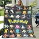 thumbnail image 3 of Manta ligera con estampado de Pokémon de anime japonés para sala de estar, dormitorio, habitación de niños, manta cálida, regalo de Navidad, 3 of 5