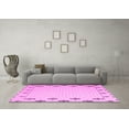 thumbnail image 3 of Ahgly Company Indoor Rectangle Solid Pink Modern Area Rugs, 6' x 9', 3 of 4