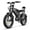 G52 Black, variant on Vynhet G52 Adult Fat Tire Electric Bike, 750W Motor 1500W Peak, 48V 18Ah, 32MPH, 68 Mile Range, 20"x4" All-Terrain E-Bike, UL 2849