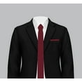 thumbnail image 7 of Scott Allan Collection Solid Burgundy Tie  | Slim Size 2.5" Adult Necktie, 7 of 7