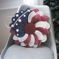 thumbnail image 3 of Ouuluon 4th of July Patriotic Teardrop Wreath Red White Blue Wreath for Memorial Day Independence Day Outdoor Decor, 3 of 4