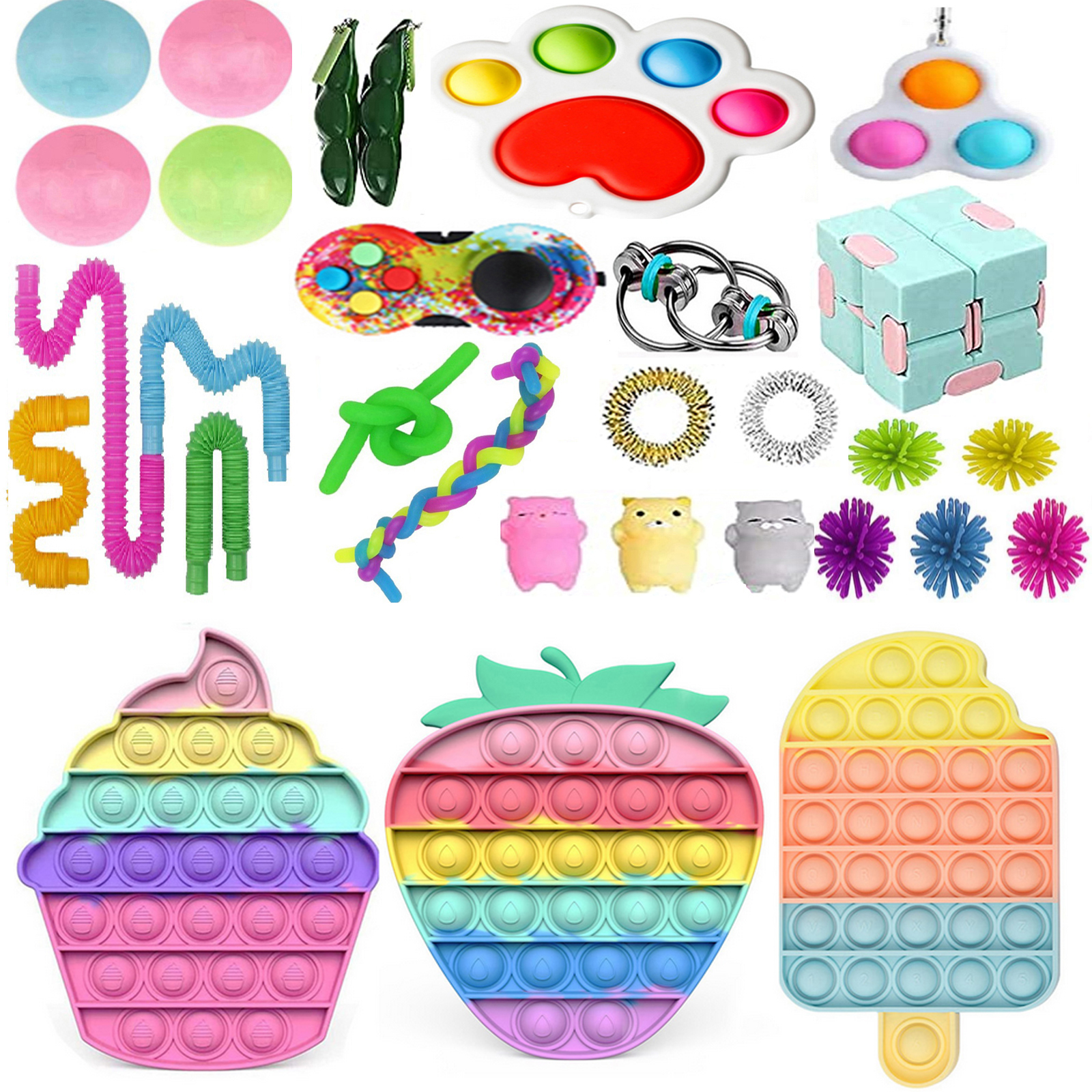 Sensory Pop Fidget Pack Autism Special Fidget Toys Sets Cheap Fidget 