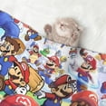 thumbnail image 2 of Lsque Mario Pattern Waterproof Throw Blanket Pet Blanket for Dogs & Indoor Cats, Washable - Shaggy Plush Calming Long Faux Fur & Velvet Dog Blanket -, 2 of 8
