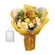 thumbnail image 5 of Ramo de flores de ganchillo para regalo, flores artificiales de punto, 35 x 27 cm, bendición eterna Naranja, 5 of 9