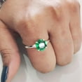 thumbnail image 2 of Hexagon Emerald Ring, 925 Sterling Silver, CZ Ring, Women Ring, Hydro Emerald Ring, May Birthstone, Christmas, Thanksgiving, Tiny Dainty Ring, Handmade, Statement Jewelry, Anniversary, 2 of 8