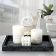 thumbnail image 6 of Natural Marble Tray, 12" x 8" Serving Tray for Kitchen & Home Decor - Natural Marble Vanity Organizer, White, 6 of 7