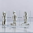 thumbnail image 3 of Three Wise Skeletons Figurines Set – Hear No Evil, See No Evil, Speak No Evil – Halloween Resin Decor, Gothic Home Ornaments, Unique Skull Statues for Office Desk, Bookshelf, or Tabletop Display, 3 of 8