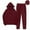 Wine, variant on hoksml Women's 2-Piece Athletic Outfit Sets, Hoodie and Drawstring Sweatpants Tracksuit, Casual Loungewear Workout Set