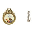 thumbnail image 1 of Marco de fotos redondo,Pequeño cuadro dorado vintage para la pared,Marco de fotos redondo decorativo de resina con ornamentos,Miniatura de pareja,Miniatura de una pareja abrazándose en San, 1 of 8