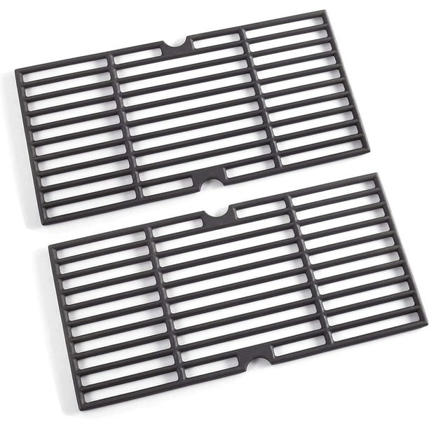 Set of Two Cast Iron Cooking Grids for Dual Combination Charcoal/Gas