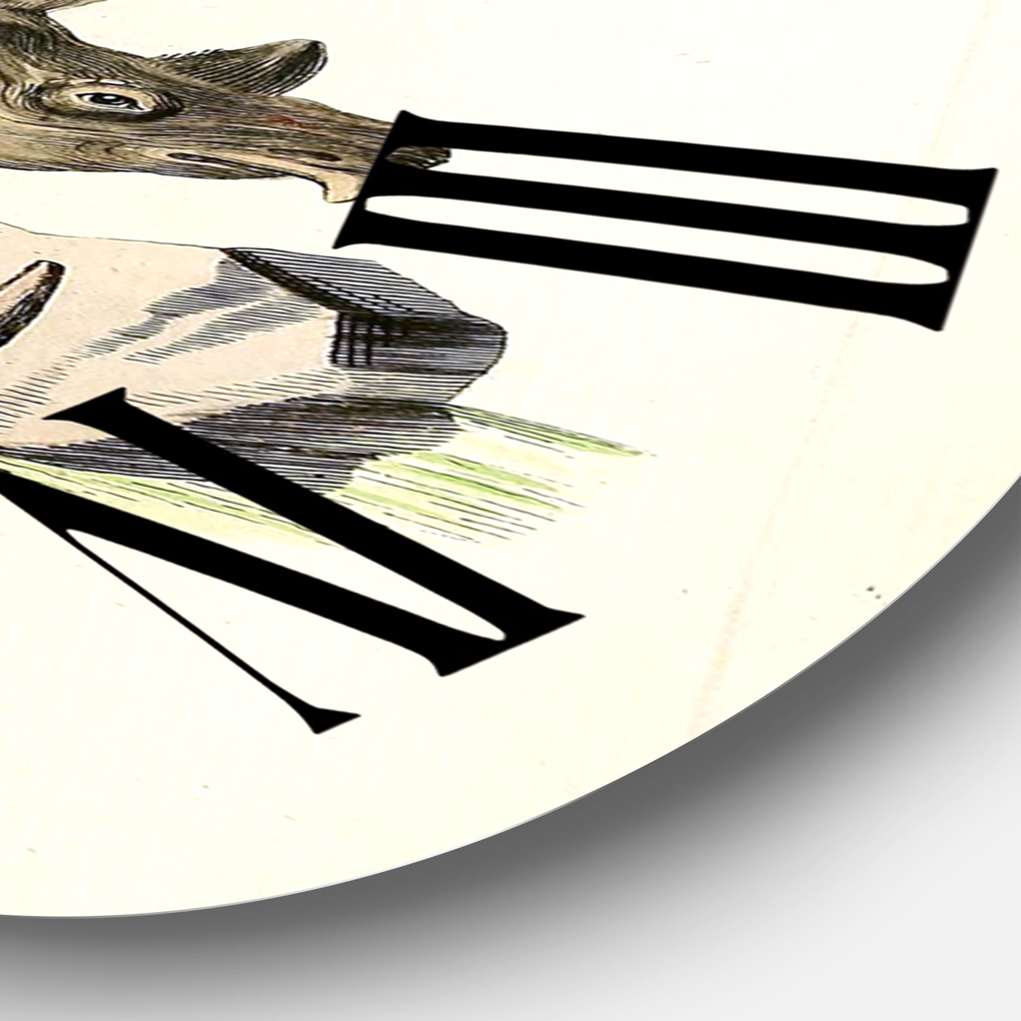 Designart 1 in Quartz Farmhouse Wall Clock