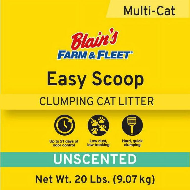 Blain's Farm & Fleet 20 lb Easy Scoop Unscented Clumping Cat Litter 
