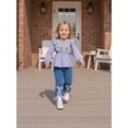 thumbnail image 5 of Miaouyo Toddler Baby Girl Fall Outfits Sunflower Embroidery Long Sleeve Round Neck Tops + Denim Flare Pants 2 Pcs Set, 5 of 9