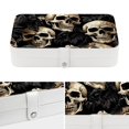 thumbnail image 4 of Skull Head Portable PU Leather Jewelry Stand with Removable Compartment, Display Case, Earring Holder, and Organizer Box, 4 of 6
