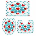 thumbnail image 2 of Country Bathroom Rugs Set Vintage Modern Bohemian Tribal Ethnic Non Slip Absorbent Soft Bath Mats 3 Piece Set with Bathroom Rug, U-Shaped Floor Mat, Toilet Seat Cover Large Size, 2 of 9