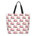 thumbnail image 2 of Bingfone Canvas Tote Bag For Women With Inner Pocket Aesthetic Cute Shopping Tote Bags Reusable Grocery Bags-Mothers Day, 2 of 9
