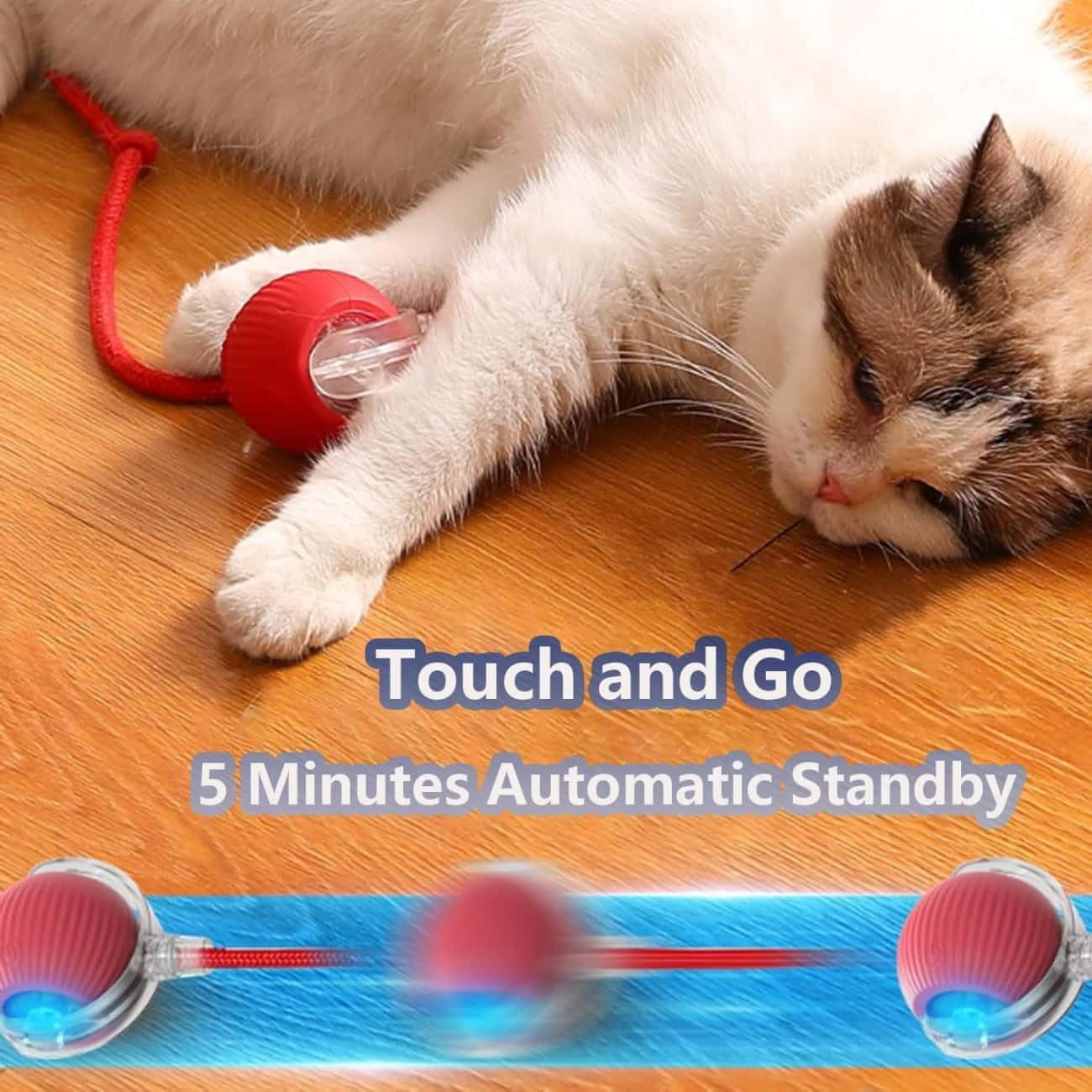 Interactive Cat Toys for Indoor Cats, Agility Move Cat Balls,Motion Activated Cat Balls, Cat Toys for Bored Indoor Cats