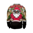 thumbnail image 2 of hirigin Women Christmas Sweatshirt, Long Sleeve Crew Neck Santa Claus/Deer Print Hoodie Pullover, 2 of 5