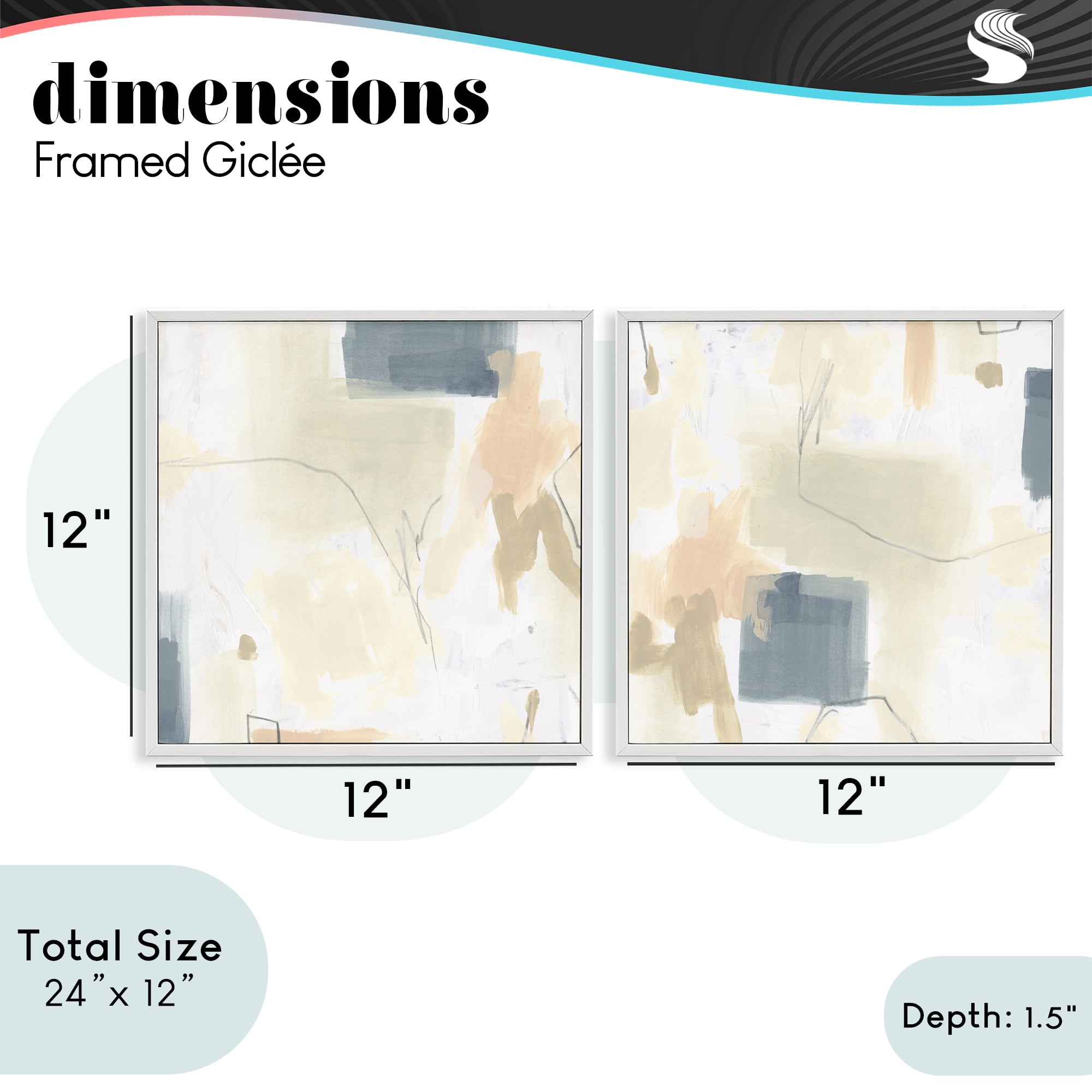 Stupell Industries Muted Plaster Line 2 Piece White Framed Giclee Art Set, design by June Erica Vess